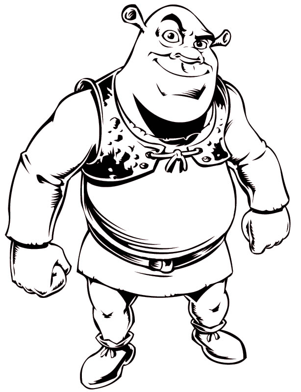 coloriage Shrek fier